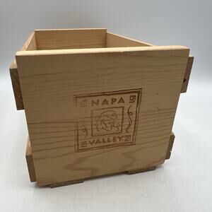 Vintage 21 CD Capacity DVD Wood Crate Holder Napa Valley Box Company 10"